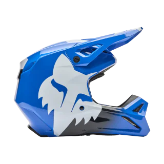 Fox Kinder Crosshelm V1 Shield - Blauw
