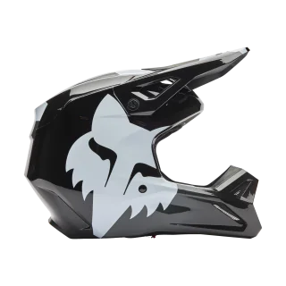 Fox Kinder Crosshelm V1 Shield - Zwart
