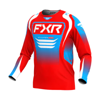 FXR Crosskleding Clutch Pro - Rood / Wit / Cyan