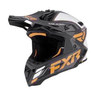 FXR Crosshelm Helium Carbon - Goud / Wit