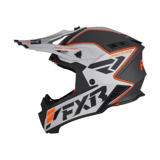 FXR Crosshelm Helium Carbon - Oranje / Zilver