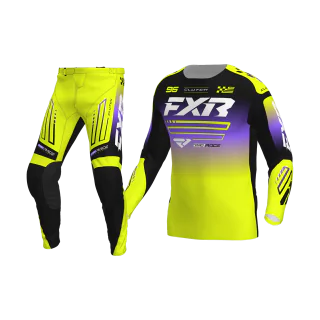 FXR Crosskleding 2026 Clutch - HiVis / Zwart / Paars