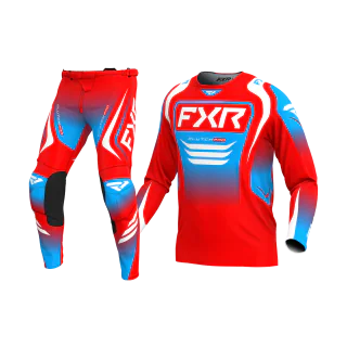 FXR Crosskleding Clutch Pro - Rood / Wit / Cyan