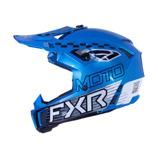 FXR Kinder Crosshelm Clutch - Blauw / Wit