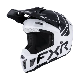 FXR Kinder Crosshelm Clutch - Wit / Zwart