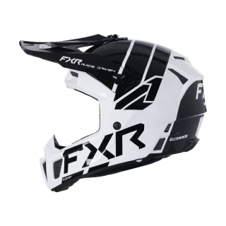 FXR Kinder Crosshelm Clutch - Wit / Zwart