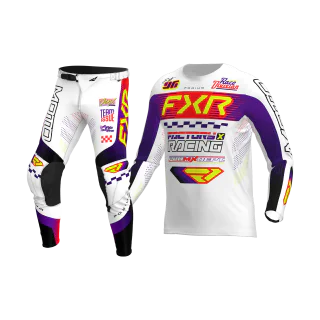 FXR Kinder Crosskleding 2026 Podium - Wit / Paars / Rood