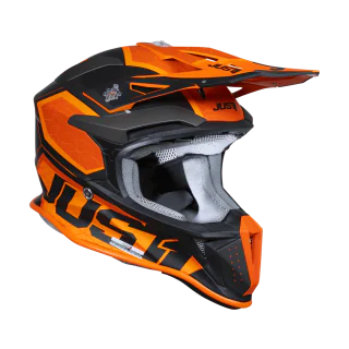 Just1 Crosshelm J18F Hexa - Oranje / Zwart / Titanium