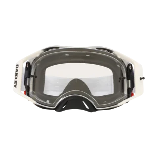 Oakley Crossbril Airbrake MX Tuff Blocks White - Clear Lens