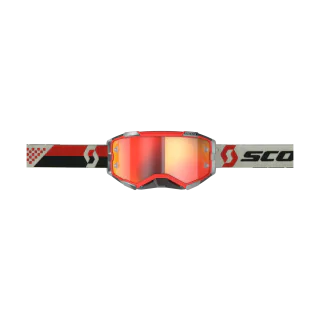 Scott Crossbril Fury - Rood / Zwart - Spiegel Oranje Lens