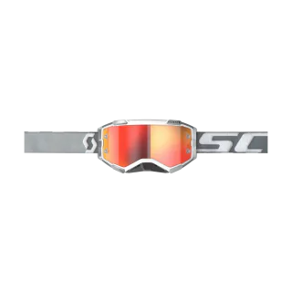 Scott Crossbril Fury - Wit / Grijs - Spiegel Oranje Lens