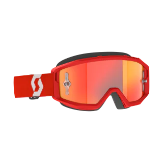 Scott Crossbril Primal - Rood / Wit - Spiegel Oranje Lens