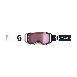 Scott Crossbril Prospect - Blauw / Wit - Amplifier Spiegel Rose Lens