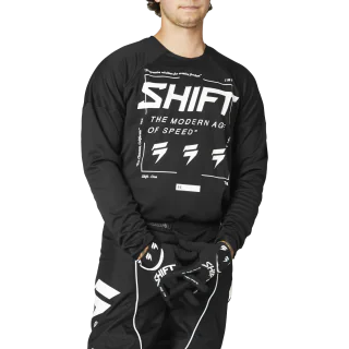Shift Cross Shirt WHIT3 Label Bliss - Zwart / Wit