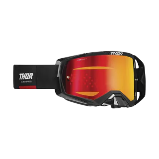 Thor Crossbril Activate - Zwart / Rood - Spiegel Rood Iridium Lens