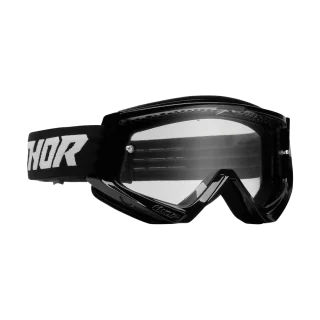 Thor Crossbril Combat Racer - Zwart / Wit - Clear Lens