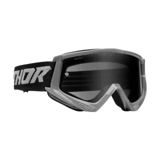 Thor Crossbril Combat Sand Racer - Grijs / Zwart - Smoke Lens