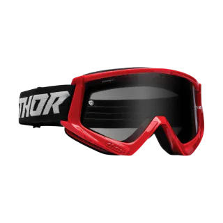 Thor Crossbril Combat Sand Racer - Rood / Grijs - Smoke Lens