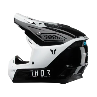 Thor Crosshelm Fleet Storm - Zwart / Wit