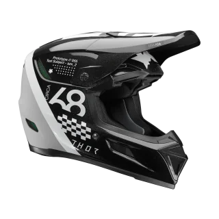 Thor Crosshelm Reflex Sport Riot - Zwart / Wit