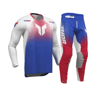 Thor Crosskleding 2027 Launchmode Air Darkside - Wit / Blauw