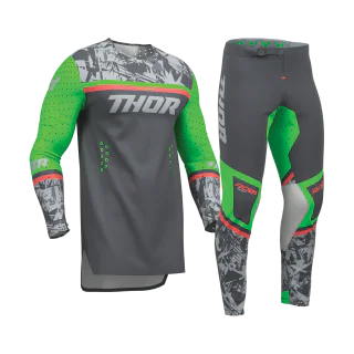 Thor Crosskleding 2027 Sportmode Punk&#039;d - Charcoal / Groen
