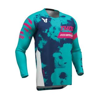 Thor Kinder Crosskleding 2026 Launchmode Bleach - Wit / Aqua