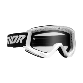 Thor Kinder Crossbril Combat Racer - Wit / Zwart - Clear Lens