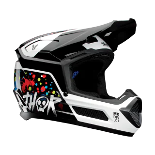 Thor Kinder Crosshelm Fleet Splat - Zwart