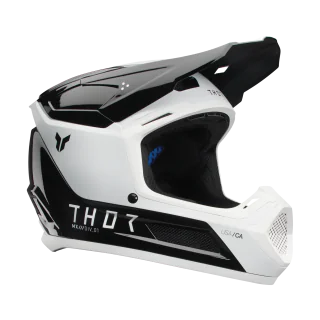 Thor Kinder Crosshelm Fleet Storm - Zwart / Wit