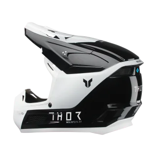 Thor Kinder Crosshelm Fleet Storm - Zwart / Wit
