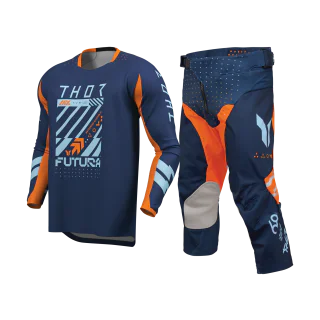 Thor Kinder Crosskleding 2026 Launchmode Futura - Navy / Oranje