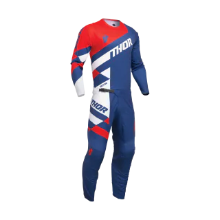 Thor Kinder Crosskleding Sector Checker - Navy / Rood