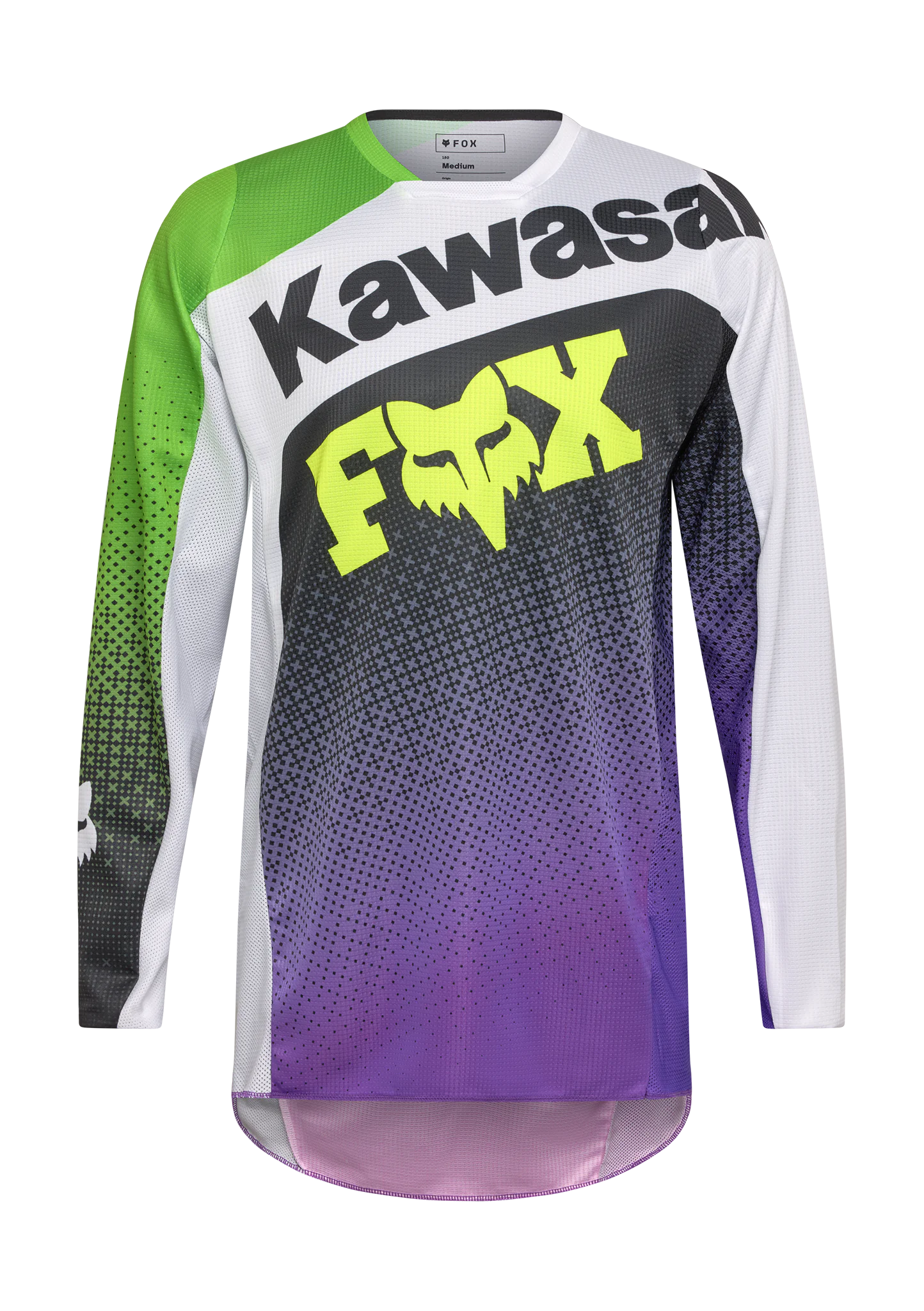 Fox Cross Shirt 2026 180 Kawasaki - Paars / Wit
