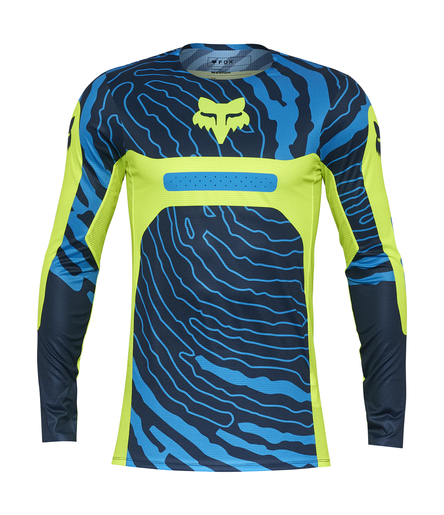 Fox Cross Shirt Flexair Impression - Fluo Geel