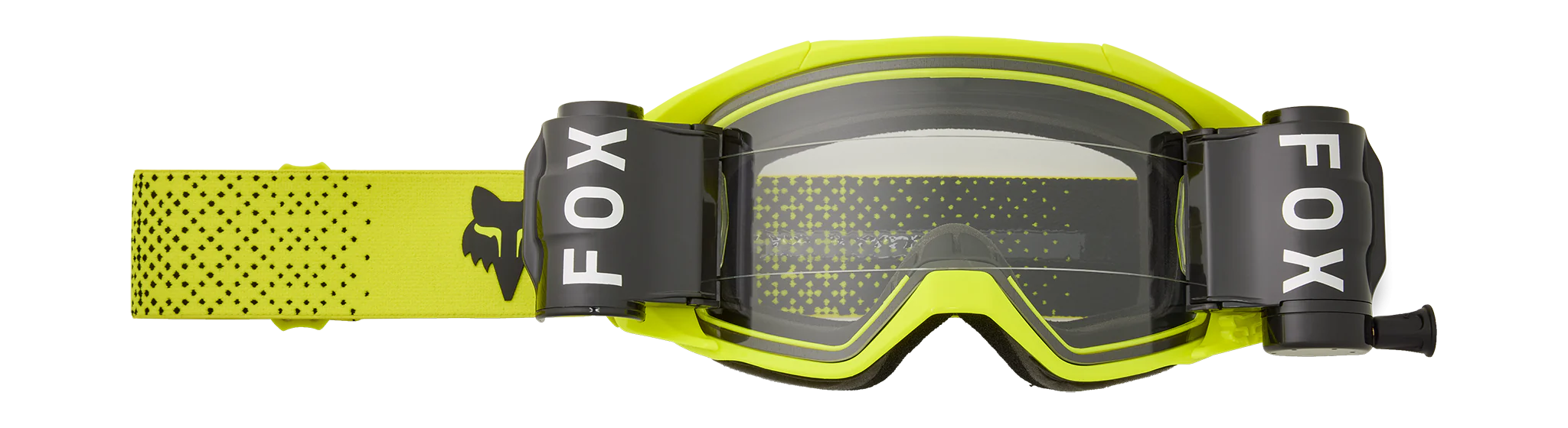 Fox Crossbril Roll-Off Vue - Fluo Geel - Clear Lens