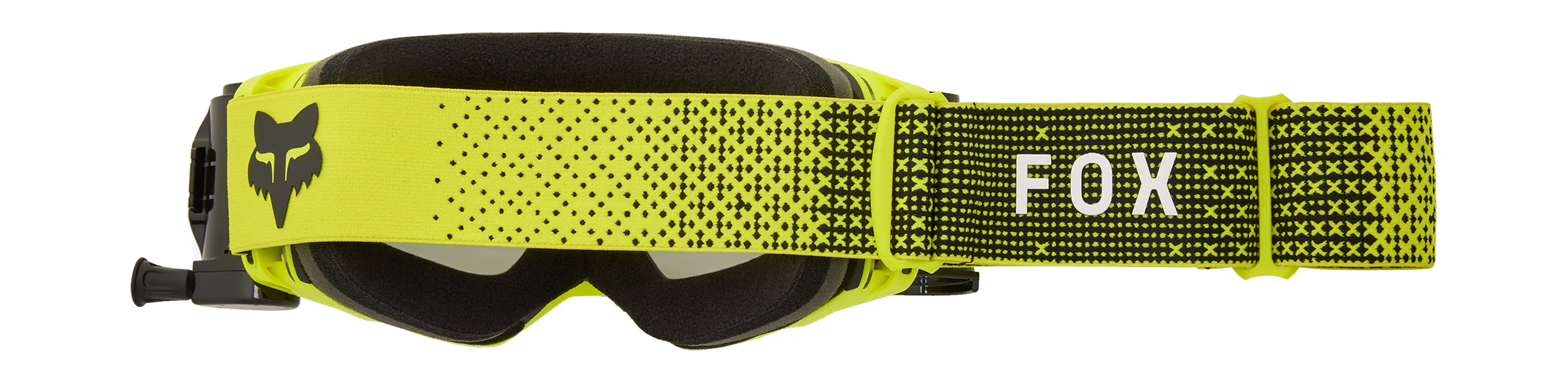 Fox Crossbril Roll-Off Vue - Fluo Geel - Clear Lens