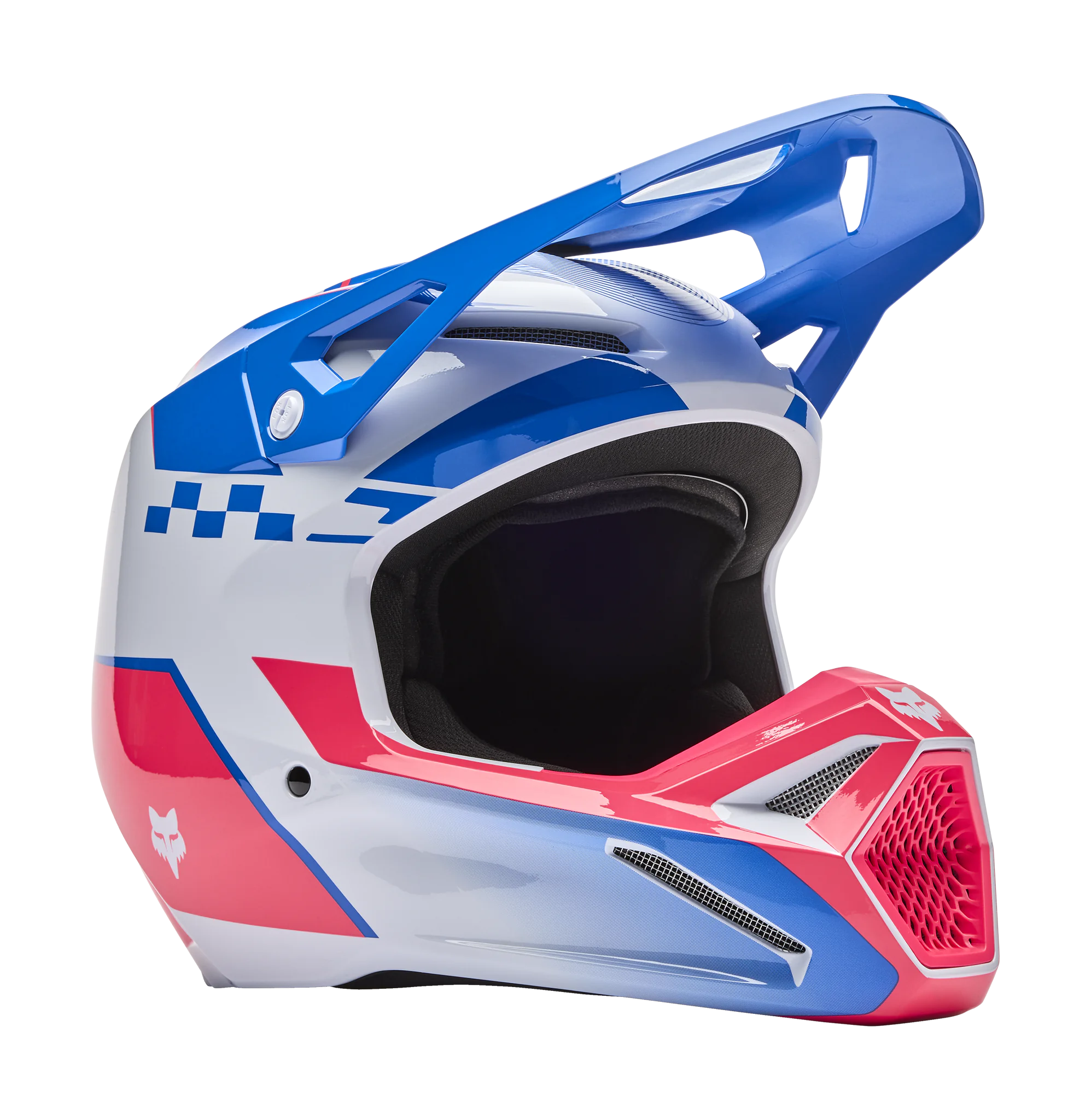 Fox Crosshelm V1 Collect - Blauw / Roze