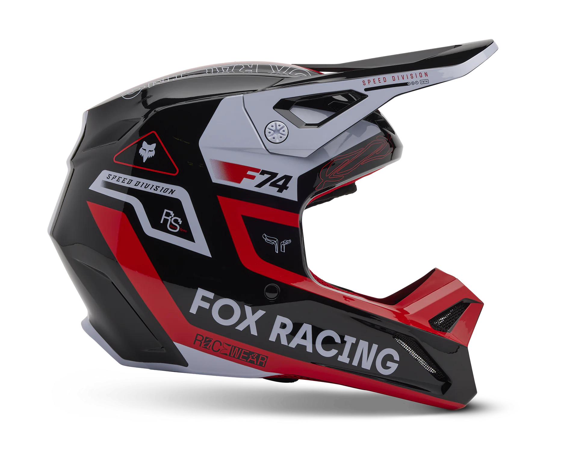 Fox Crosshelm V1 Race Spec - Fluo Rood