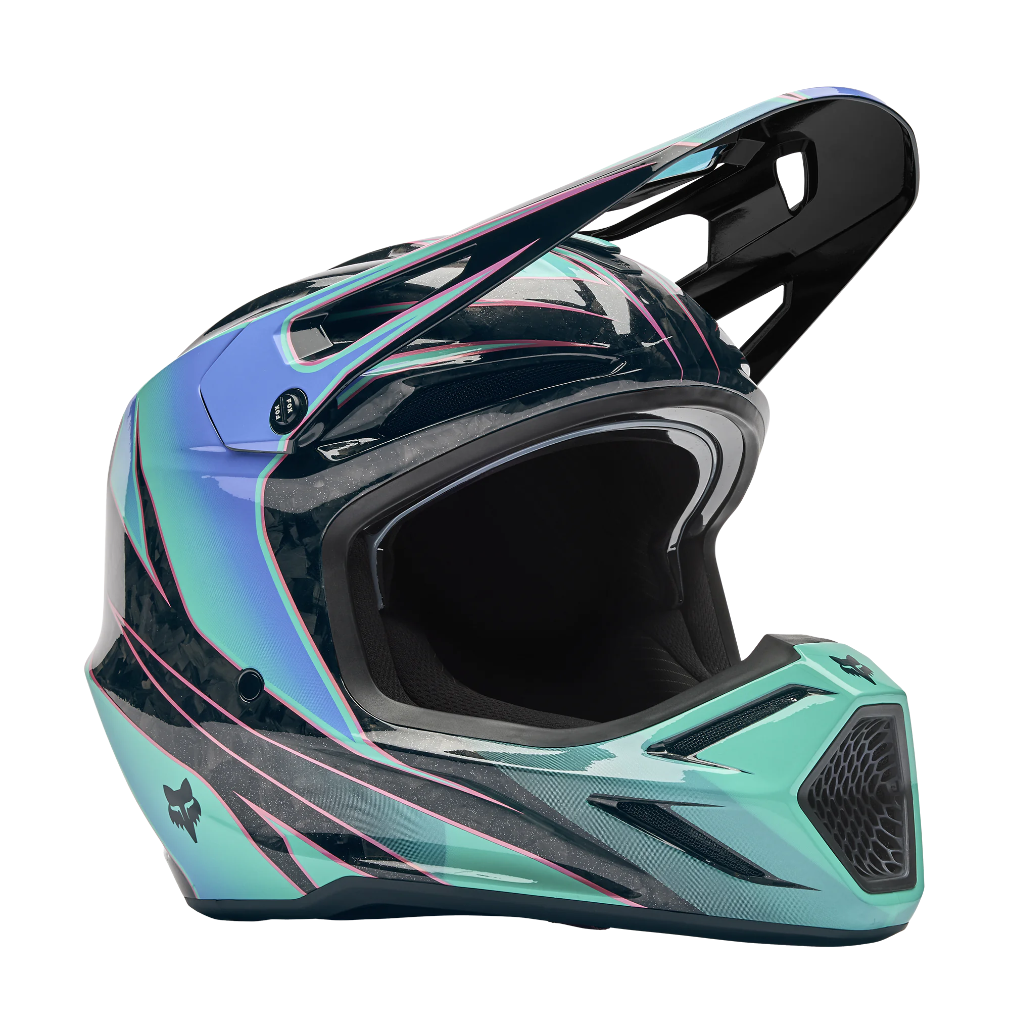 Fox Crosshelm V3 RS Canvas - Aqua