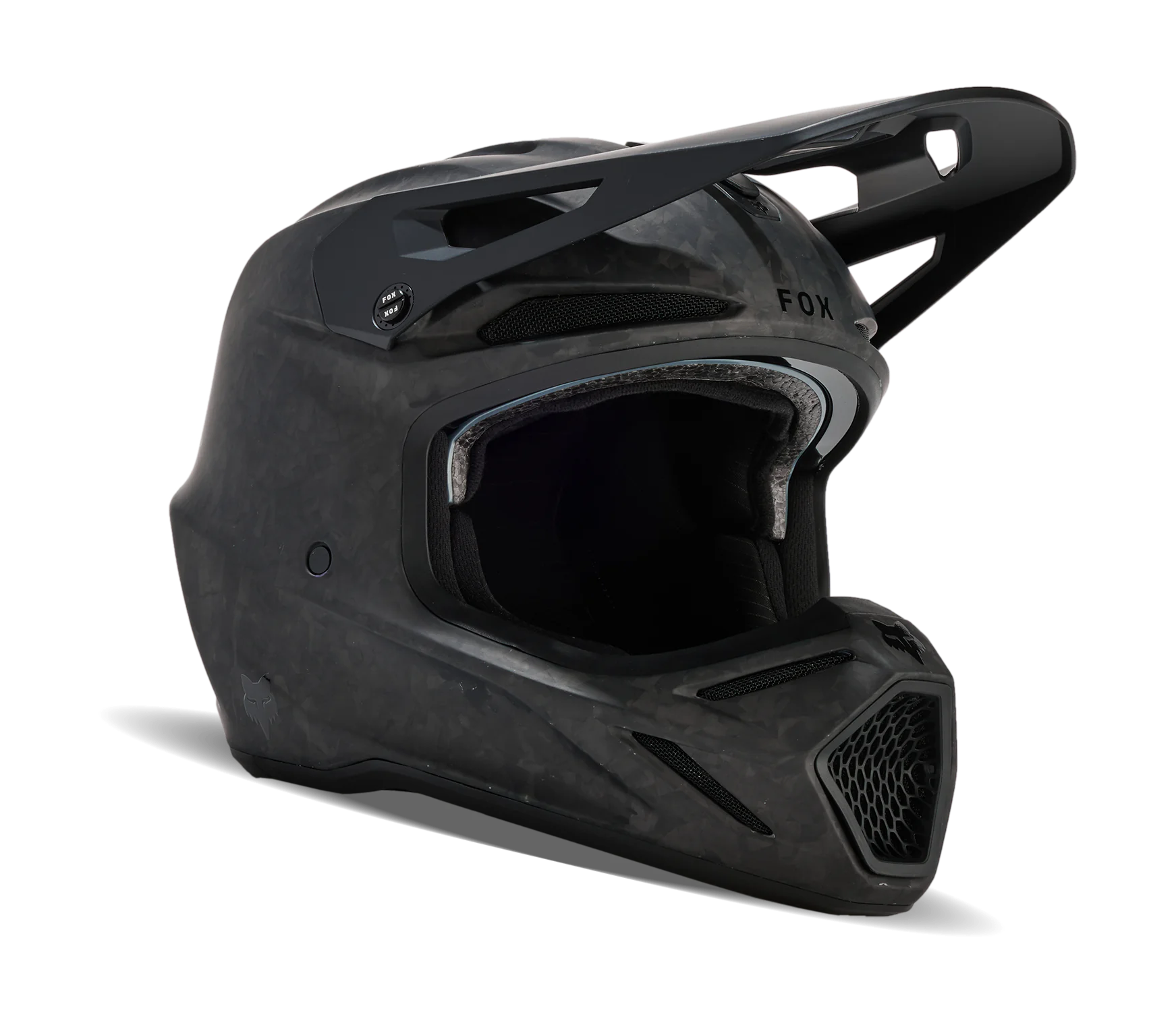 Fox Crosshelm V3 RS Carbon Solid - Mat Zwart