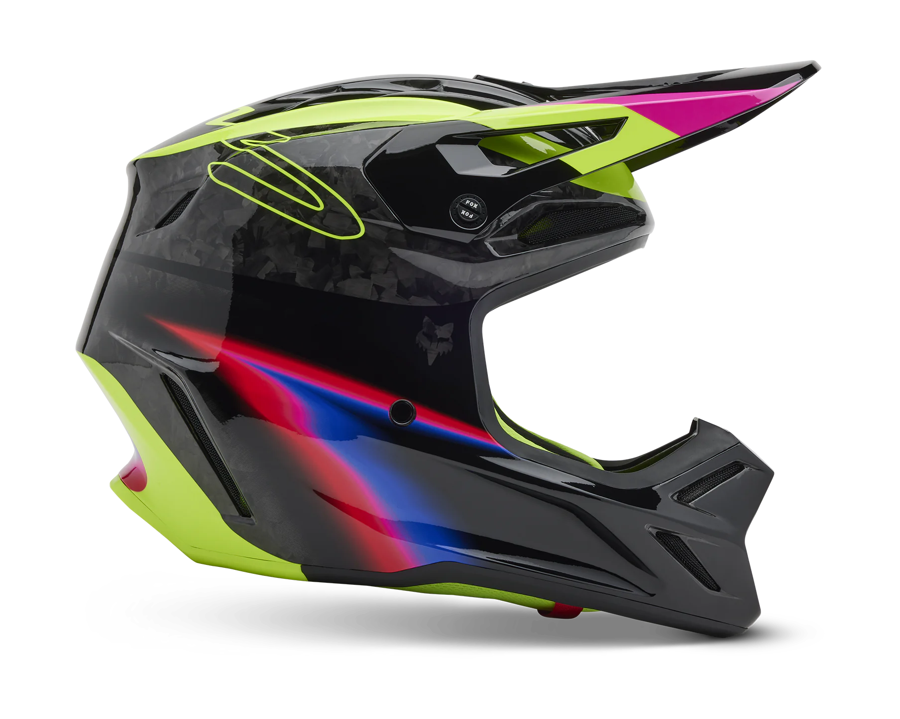 Fox Crosshelm V3 RS Energy - Zwart