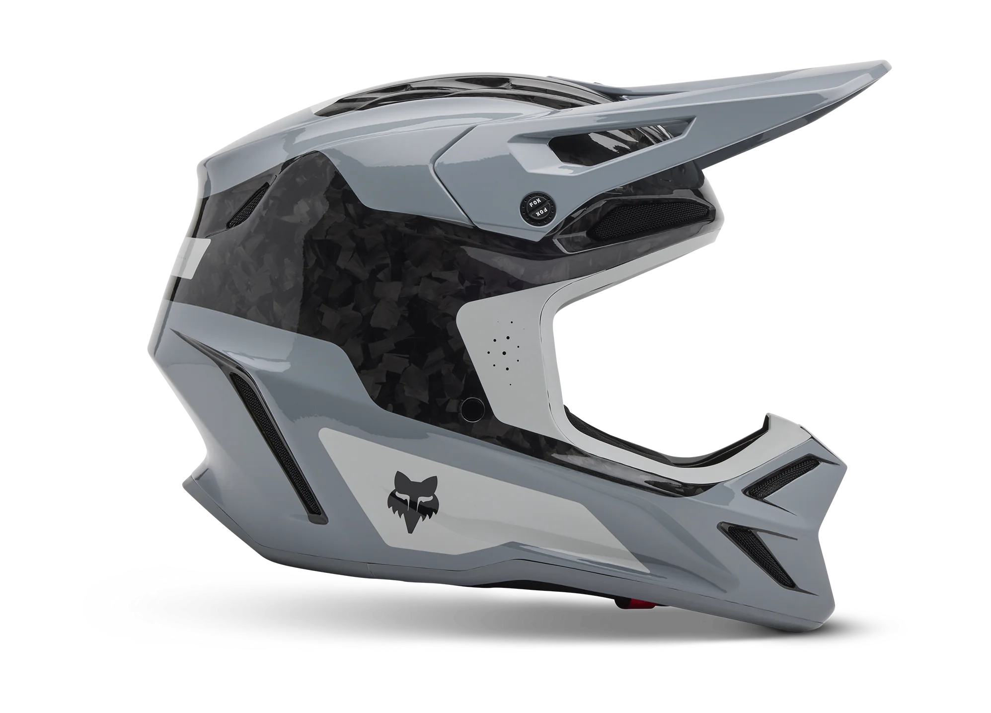 Fox Crosshelm V3 RS Infinite - Cool Grijs