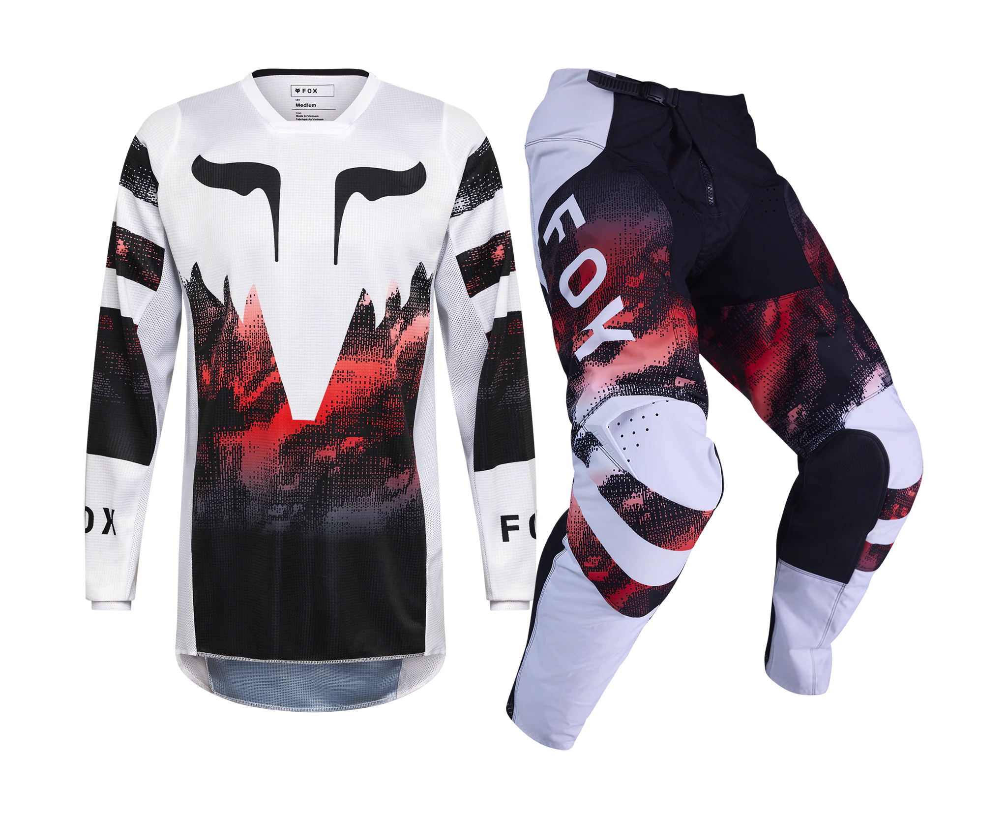 Fox Crosskleding 2026 180 Kairos - Wit / Fluo Rood