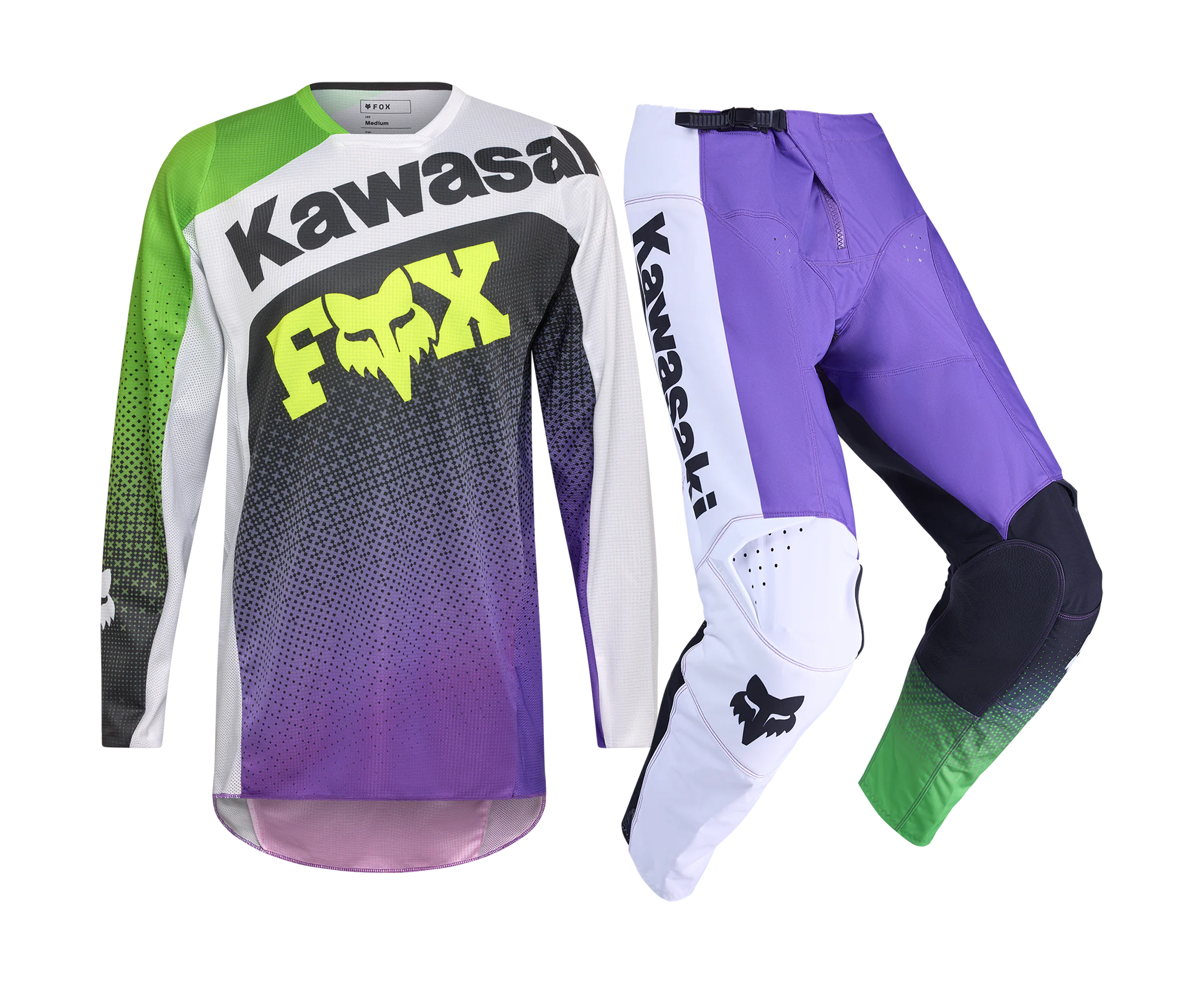 Fox Crosskleding 2026 180 Kawasaki - Paars / Wit