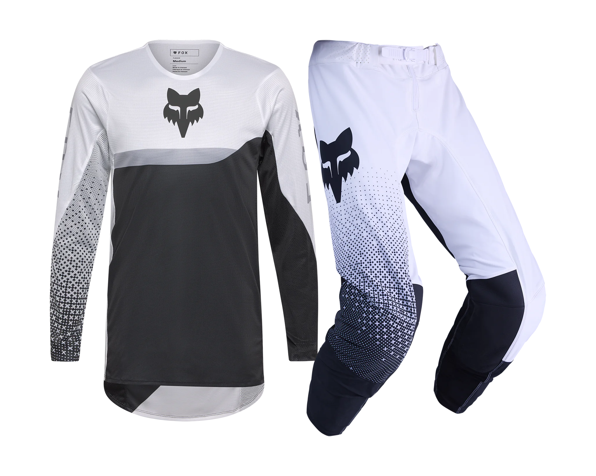 Fox Crosskleding 2026 Flexair Fracture - Wit / Zwart