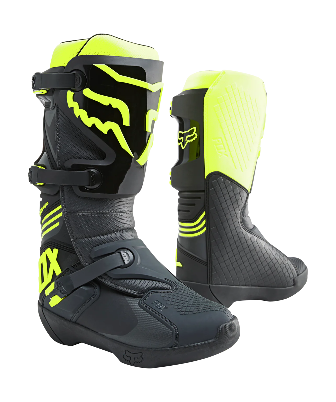 Fox Crosslaarzen Comp - Zwart / Geel