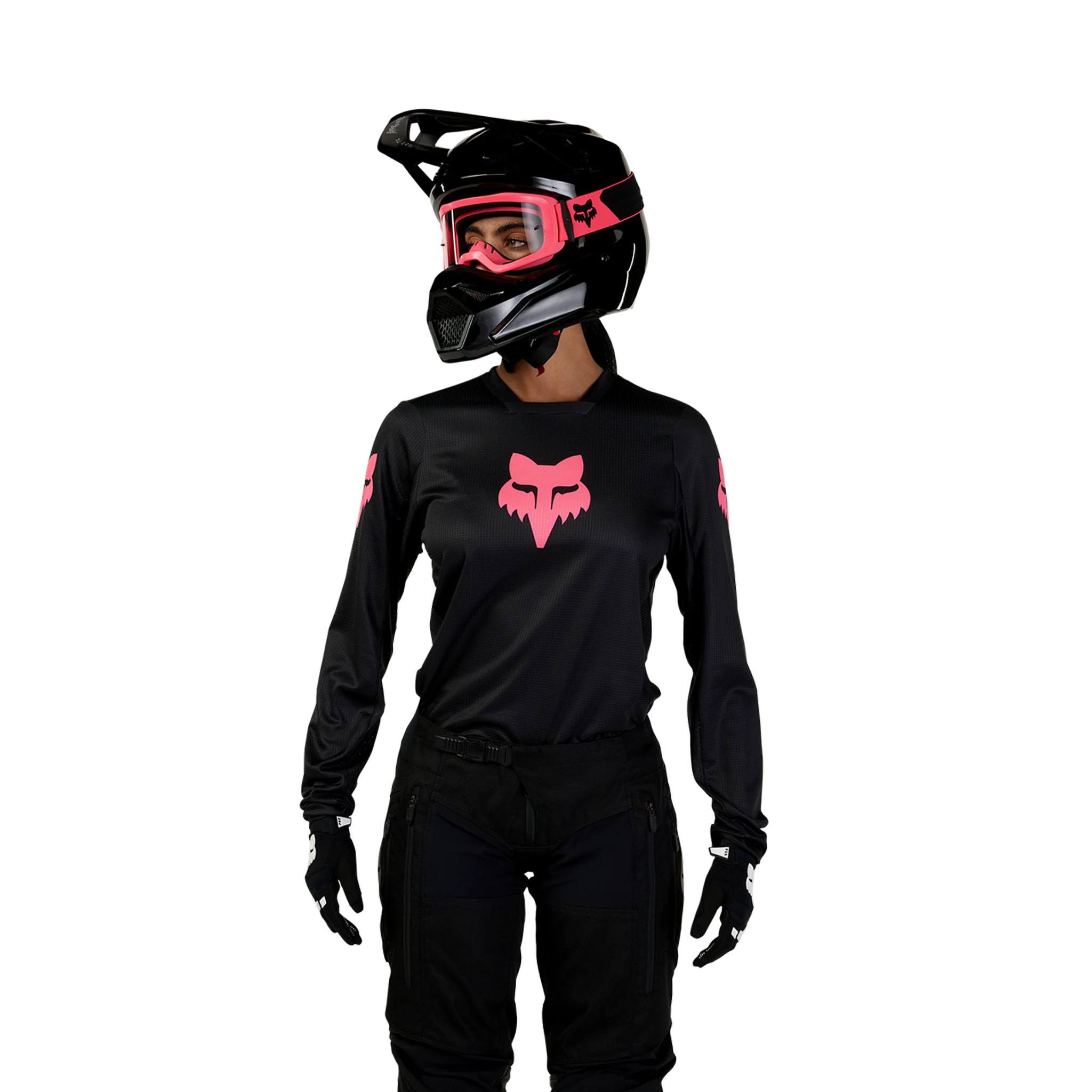 Fox Dames Cross Shirt 2026 180 Blackout - Zwart