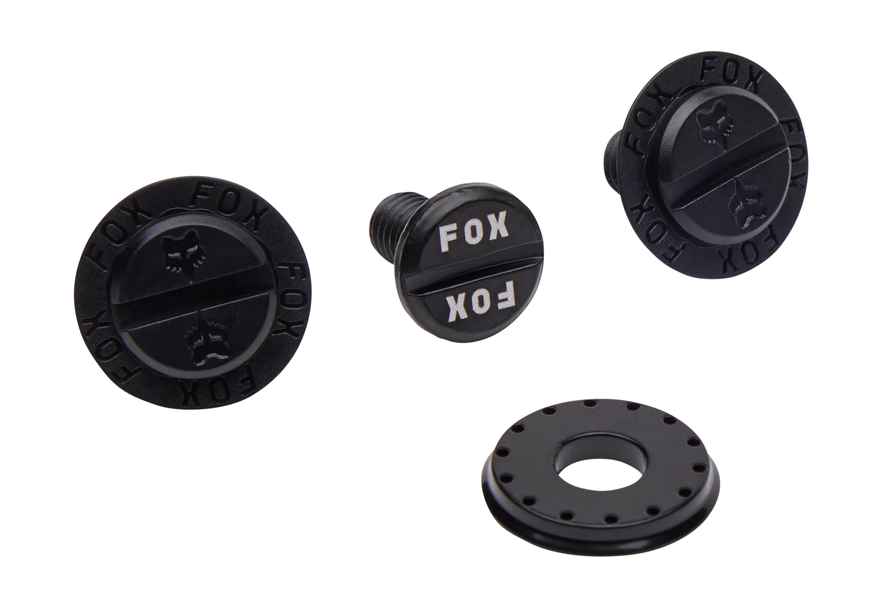 Fox Helmklep Schroeven V3 - Zwart - Set