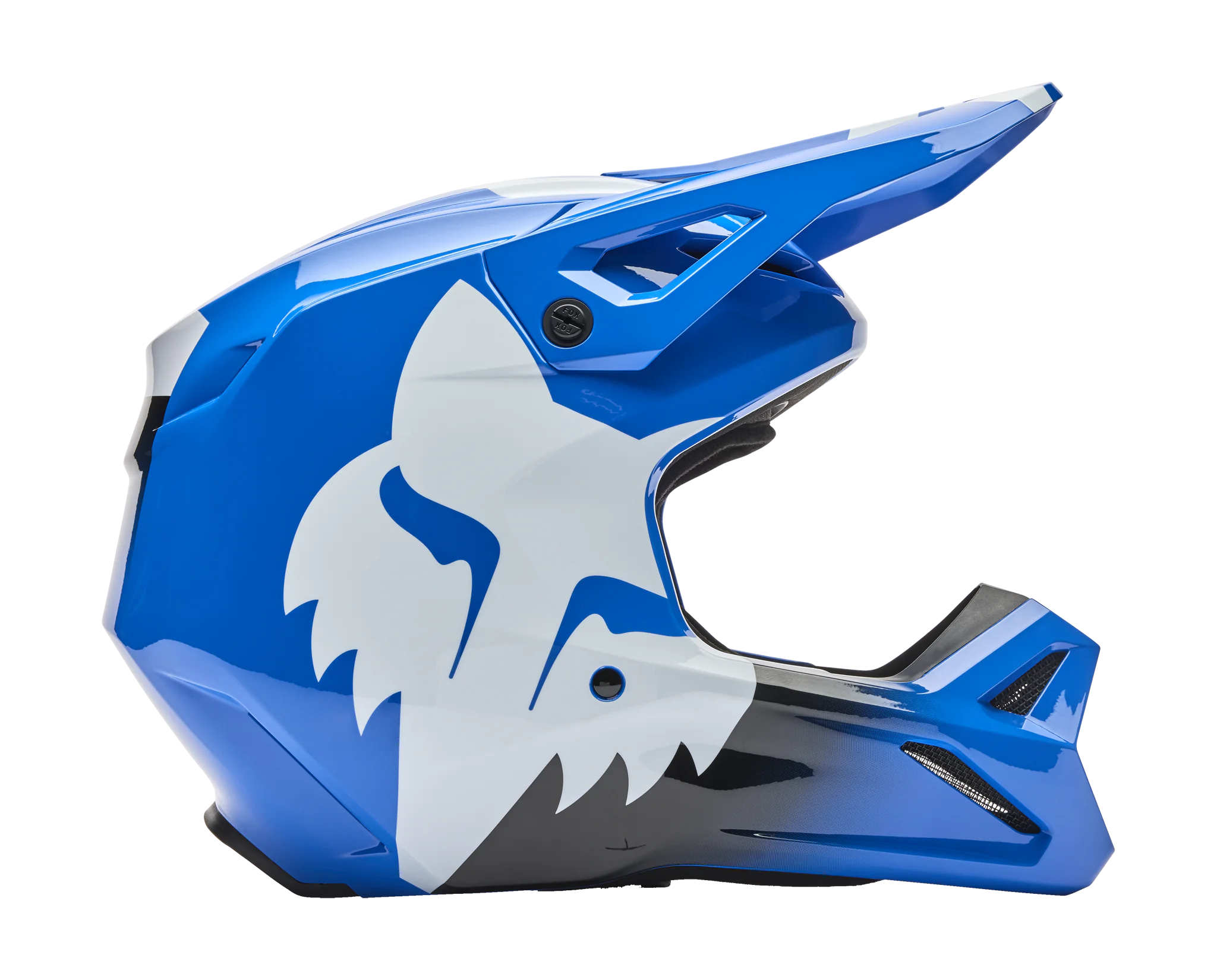 Fox Kinder Crosshelm V1 Shield - Blauw